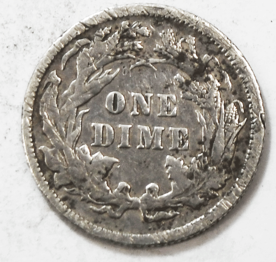 1877 10c Seated Silver Dime Ten Cents Philadelphia Type 2