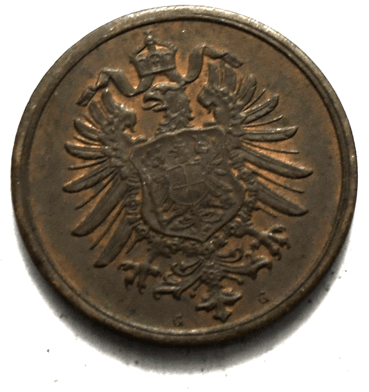 1875 G Germany Empire 2 Two Pfennig KM# 2 Uncirculated