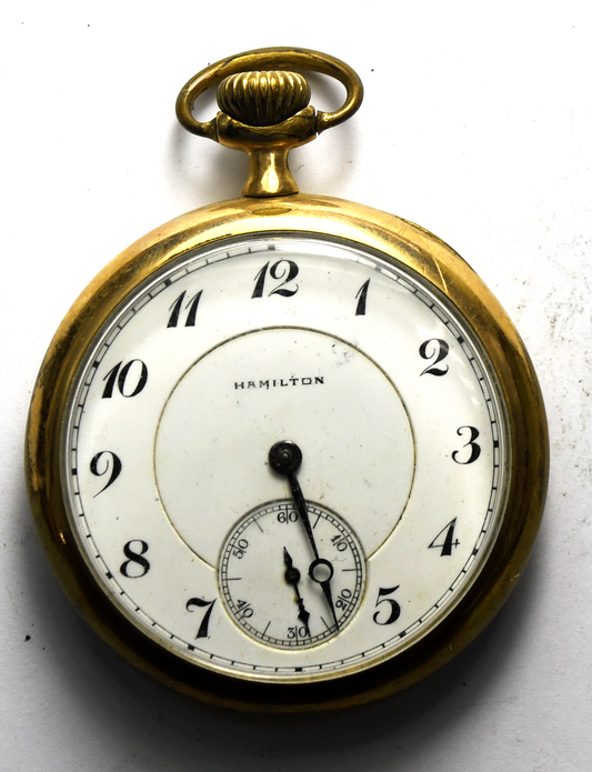 1919 Hamilton Size 16 956 OF PS Pocket Watch 25yr OF GF Swing Case