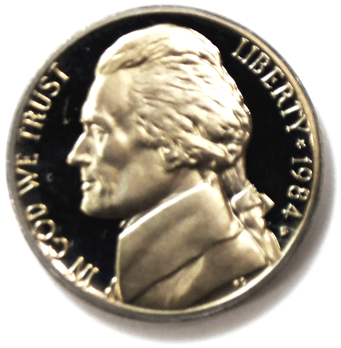 1984 S 5c Jefferson Proof Nickel Five Cents Uncirculated From Proof Set