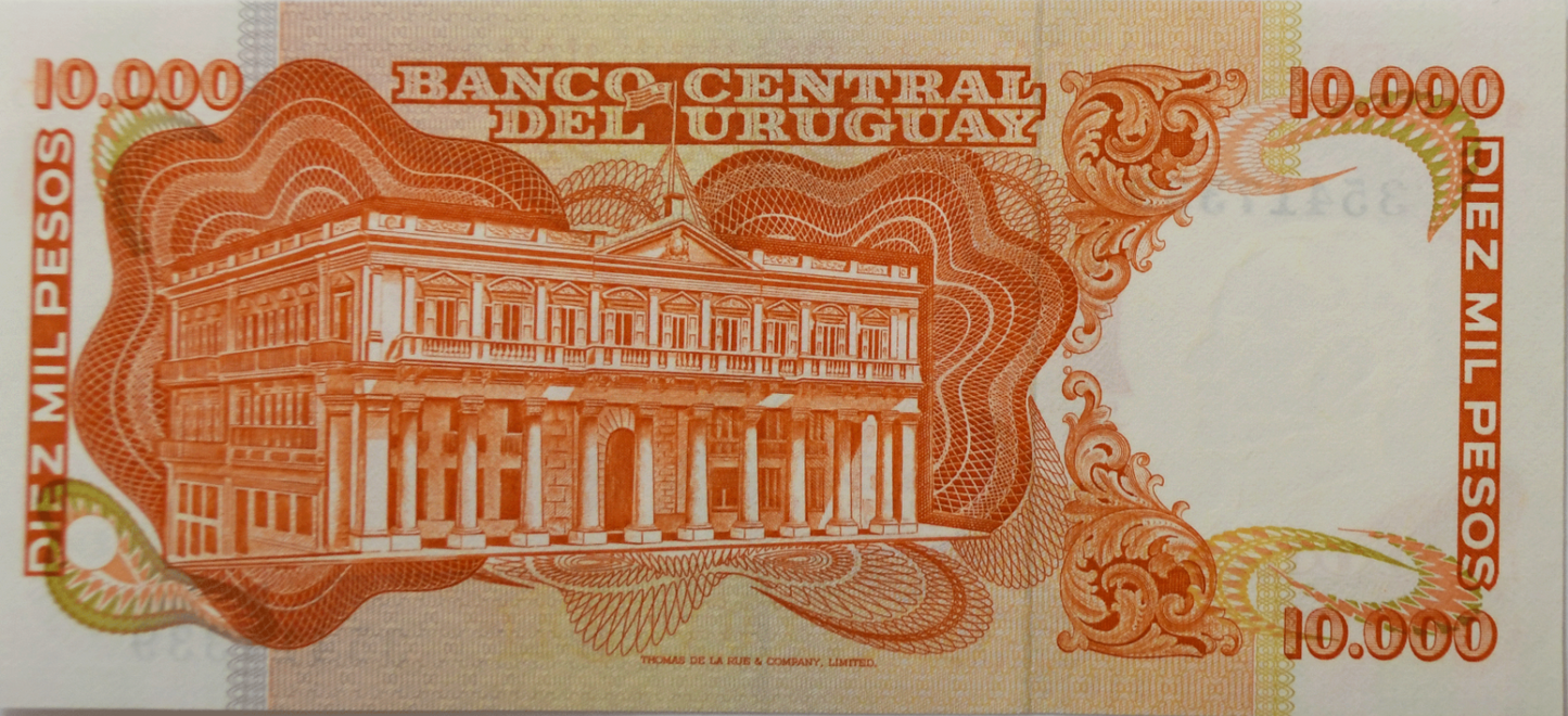 1974 Uruguay 10,000 Pesos Series B Uncirculated Banknote 35417339