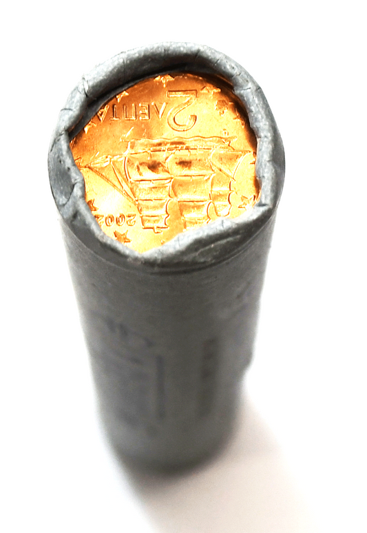 2002 Greece 2 Cent Uncirculated 50 Coin Roll