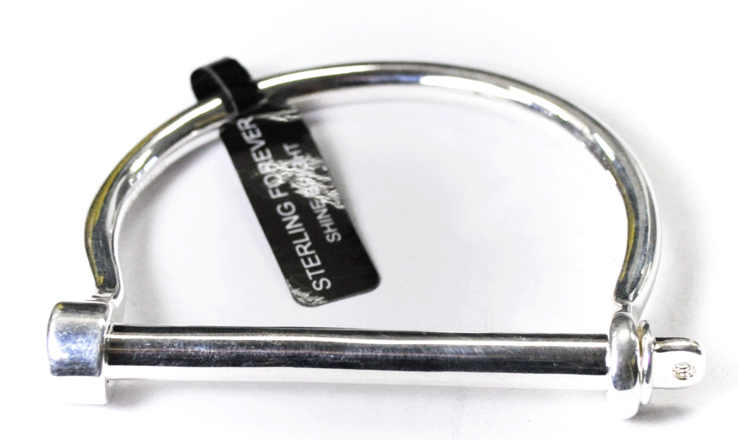 Sterling Silver Forever Magnetic Pin 6mm Bar Small Bangle Bracelet
