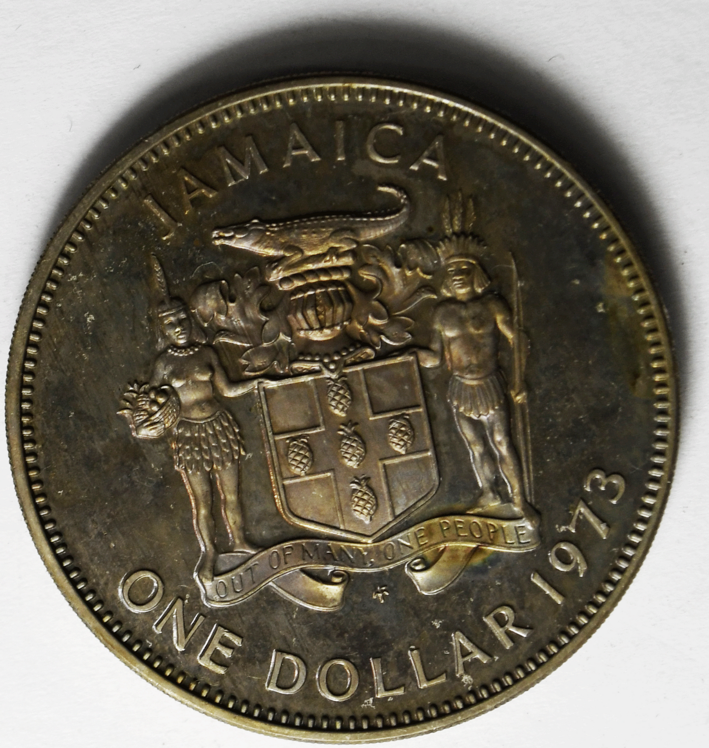 1973 Jamaica Proof Dollar KM# 57