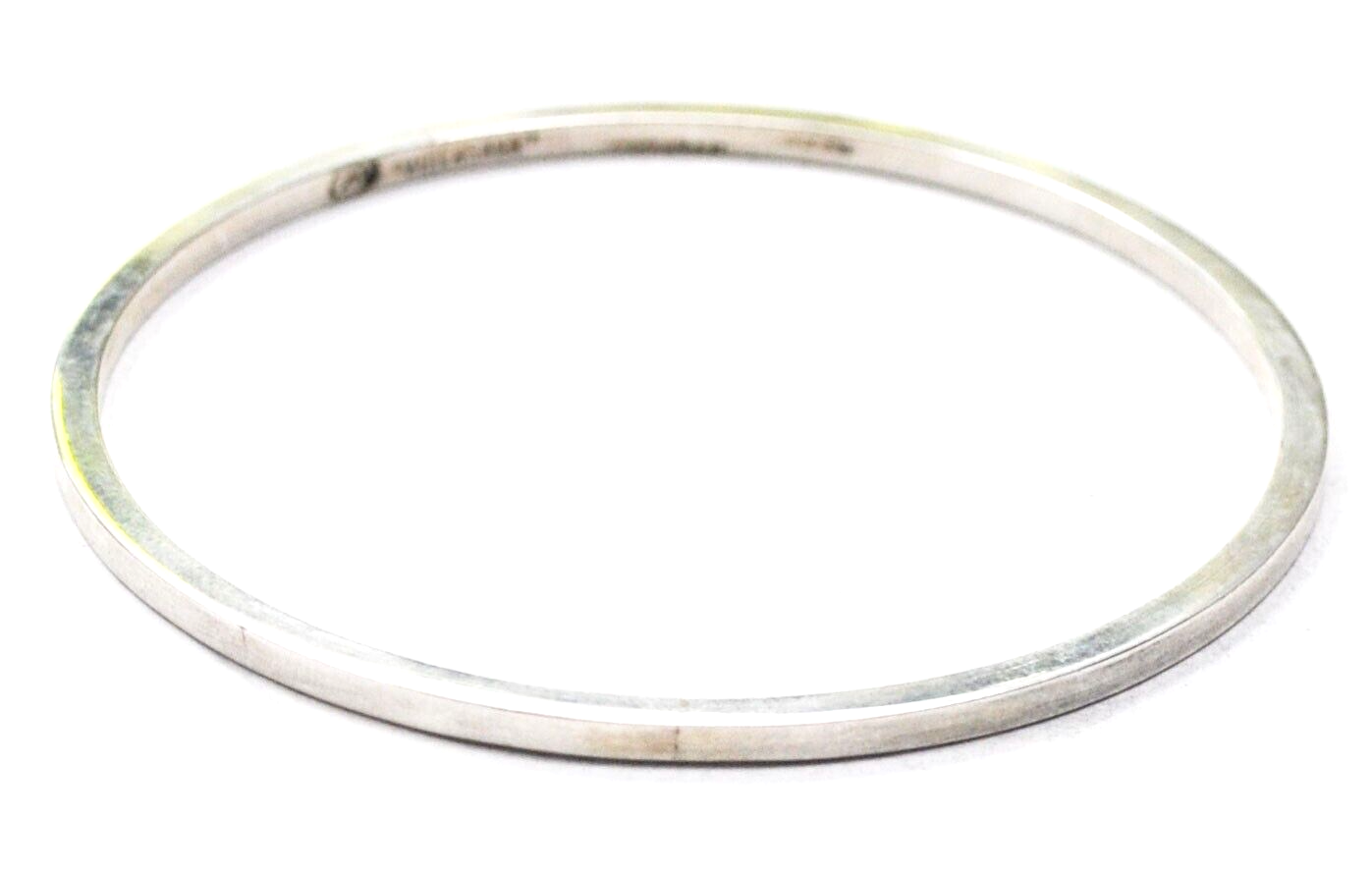 Sterling Silver Plain Round Bangle Medium Bracelet 2.5mm
