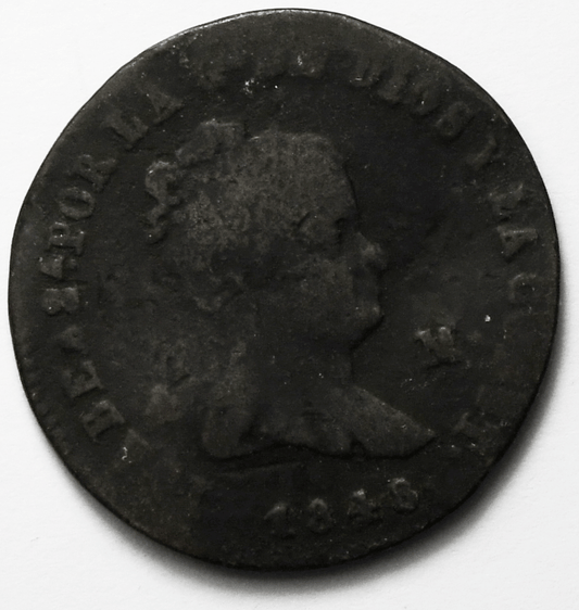 1848 JA Spain 4 Maravedis Copper Coin