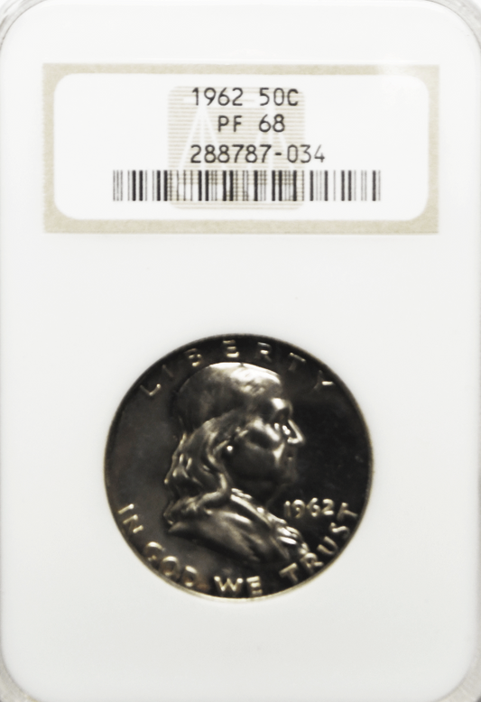 1962 50c Franklin Silver Half Dollar Fifty Cents NGC PF68