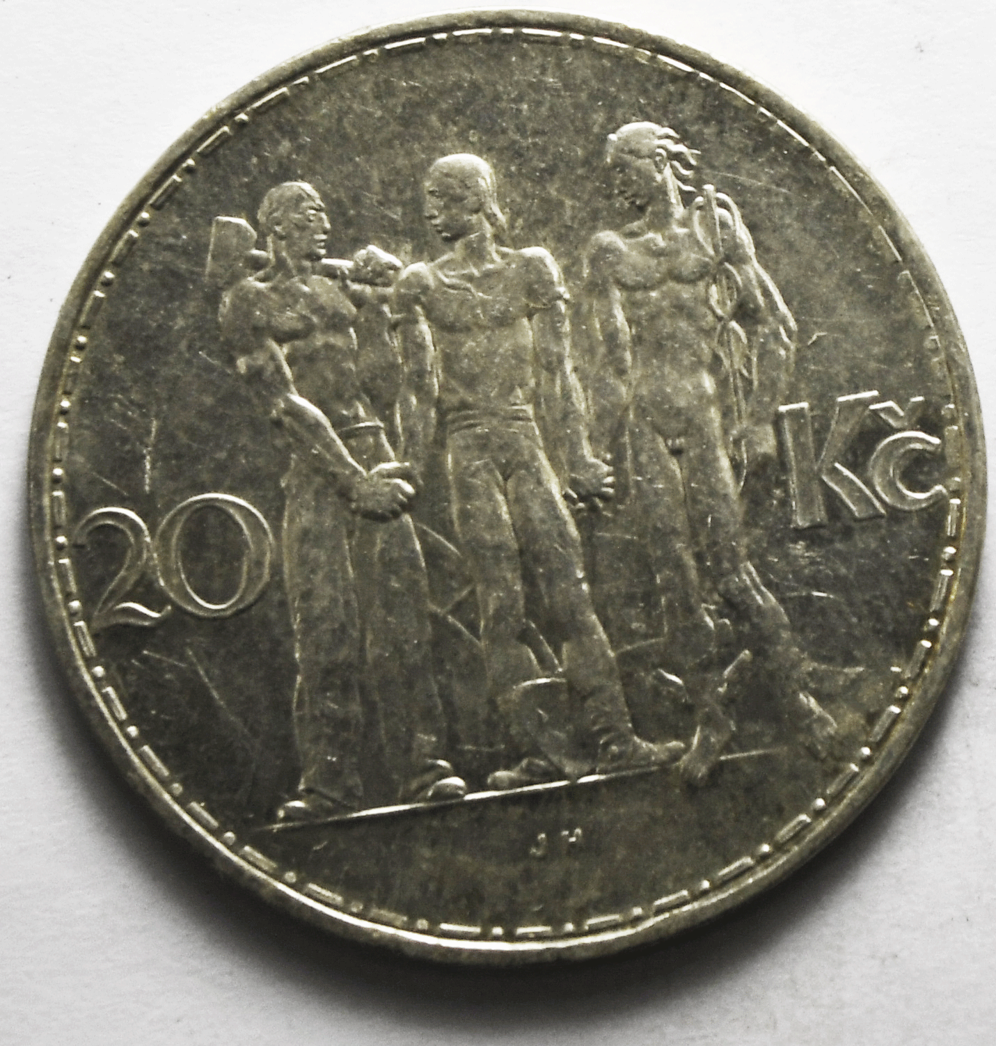 1933 Czechoslovakia 20 Twenty Korun KM# 30 Czech Republic