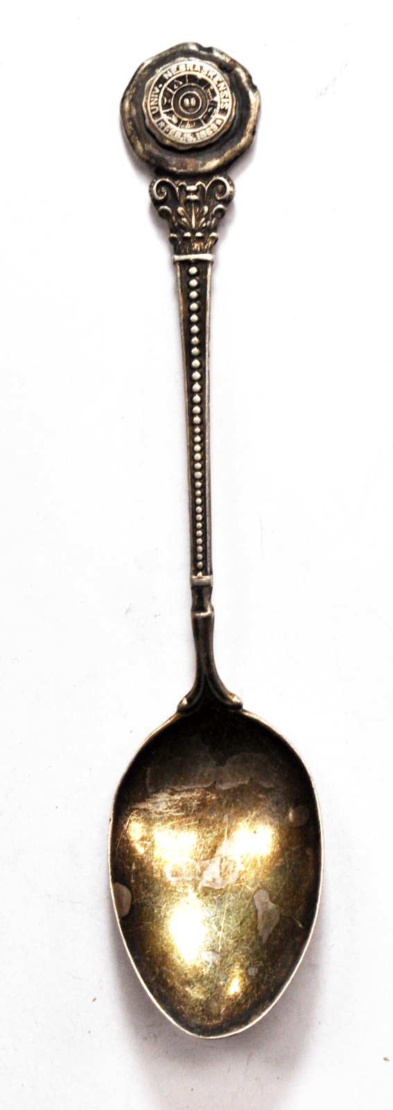 Antique Charles Robbins Nebraska University Souvenir Spoon 5-1/4"