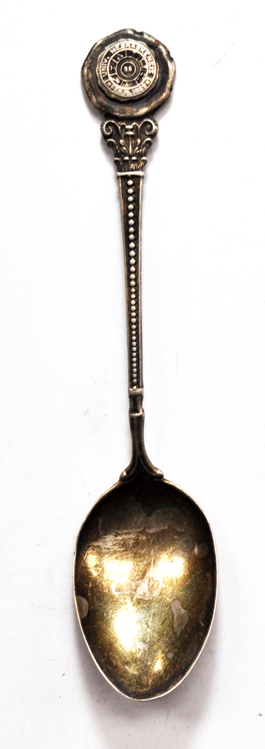 Antique Charles Robbins Nebraska University Souvenir Spoon 5-1/4"