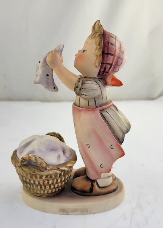 Goebel Hummel Porcelain Girl Laundry “Wash Day” #321 Figurine - TMK 4 Germany
