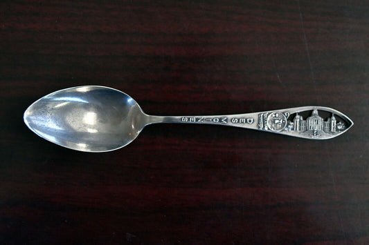 Des Moines Iowa Sterling 5 5/8" State Capital Souvenir Spoon .59 oz. by Robbins