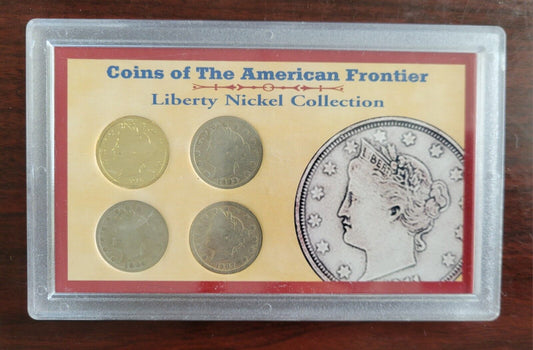 Coins of the American Frontier Liberty Head V Nickel Collection 1911, 03, 04, 07