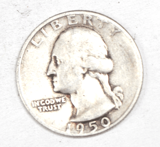 1950 S/S 25c Washington Silver Quarter Dollar FS-501 RPM-001