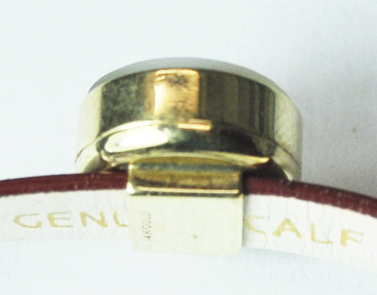 Omega EE 5783 14k Solid Gold Sliding Case Quick Change Band Watch 650 17J 14mm