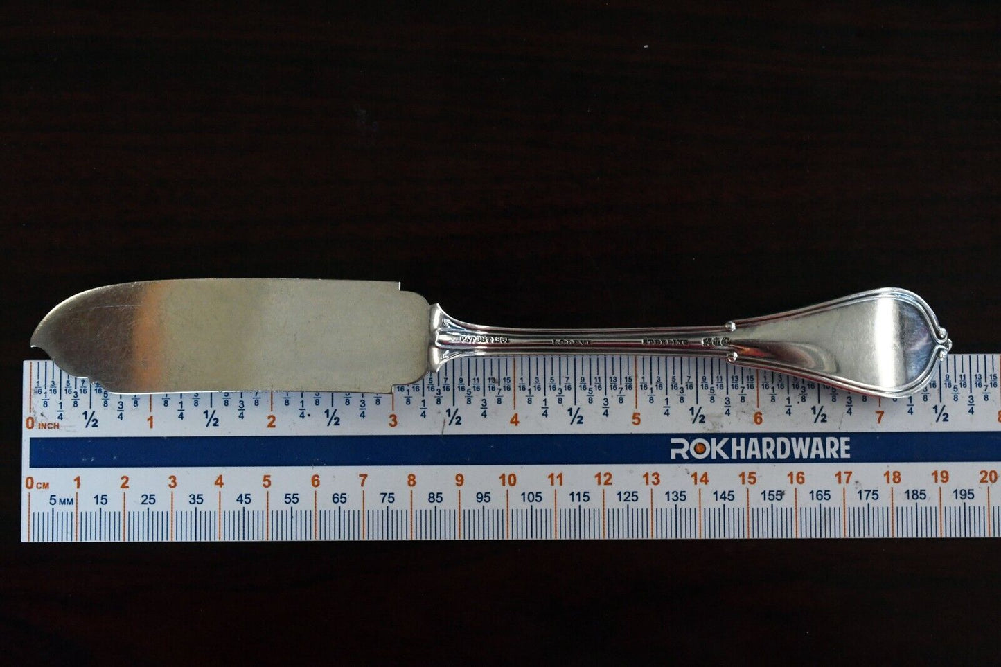 Cottage by Gorham Sterling Flat Handle Bright Cut Master Butter Spreader 1.33oz.