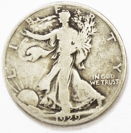1929 S 50c Walking Liberty Silver Half Dollar Fifty Cents San Francisco