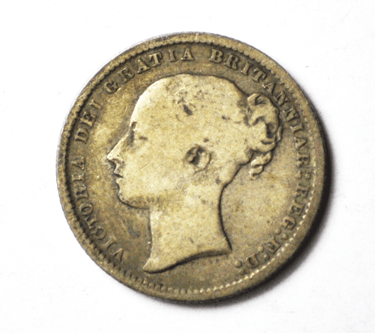 1872 Great Britain One Shilling Silver Coin Rare KM#734.2 Die 44