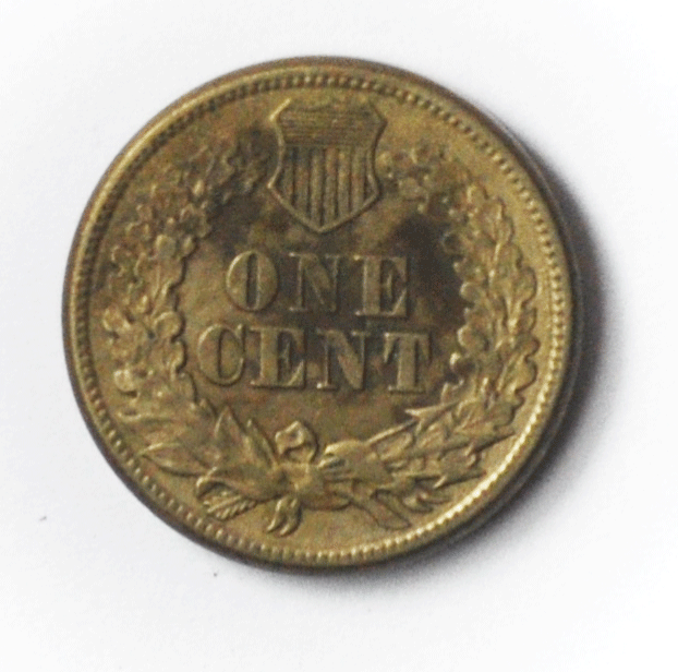 1860 1c Indian Head Penny One Cent US Philadelphia Copper