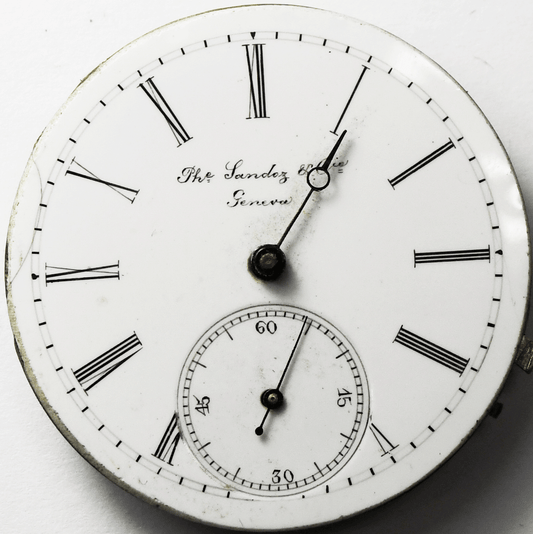 PH Sandoz Pocket Watch Movement Not Running Swiss 37.5mm