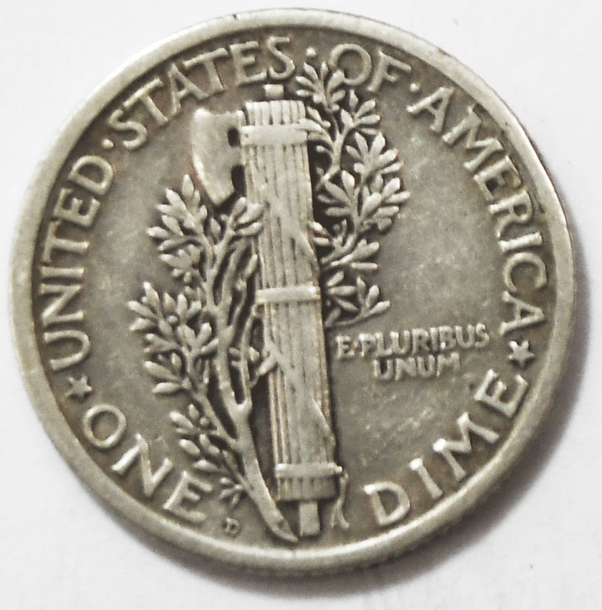1924 D 10c Mercury Silver Dime Rare Ten Cents Denver