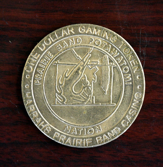 Prairie Band Casino One Dollar Gaming Token Potawatomi  Mayetta Kansas