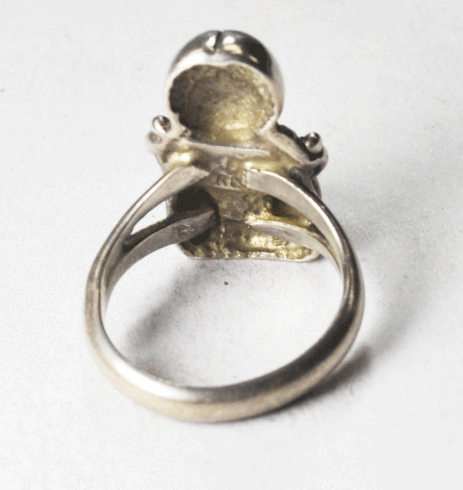Sterling Silver Storyteller Ring 21mm RL Stamped Size 6