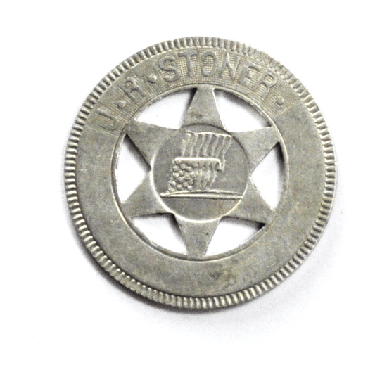 JR Stoner Sheriff Badge Good Luck Aluminum Token 32mm American Flag