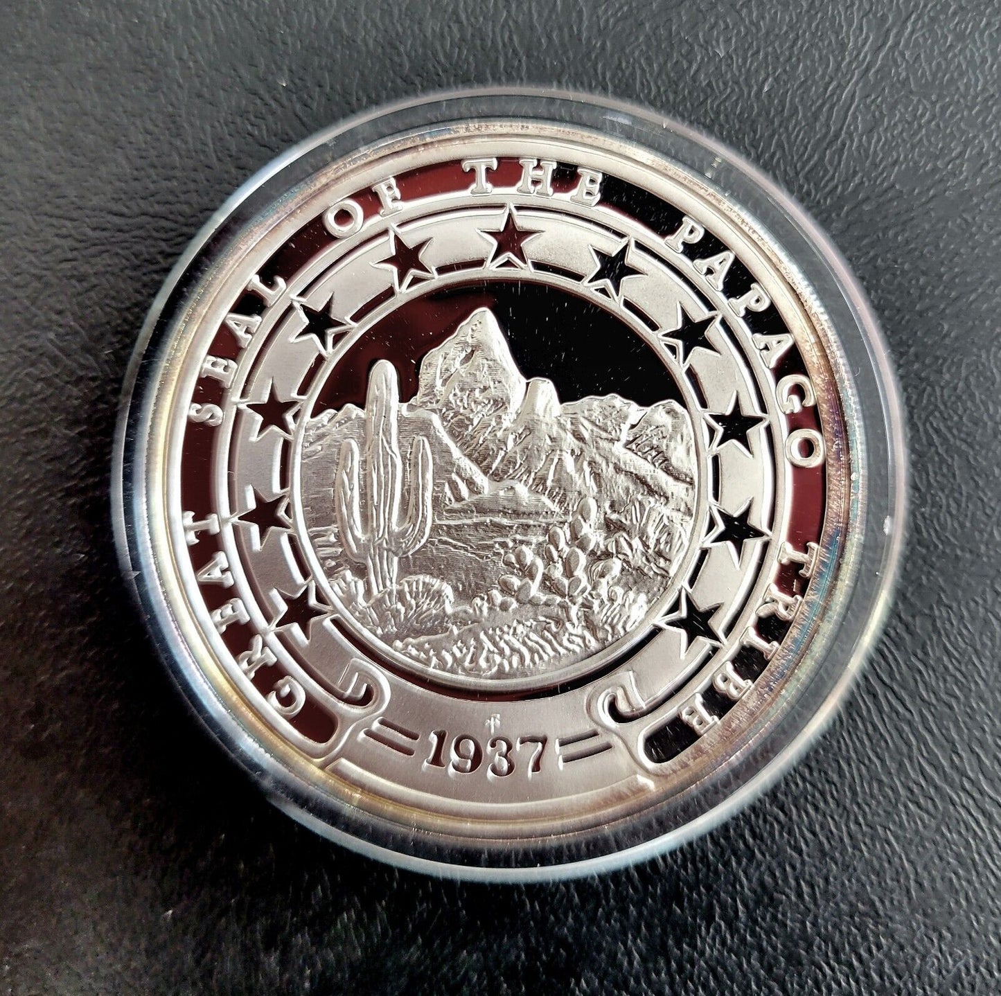 Sovereign Nation of The Papago Tribe Native American 999 Silver Franklin Mint