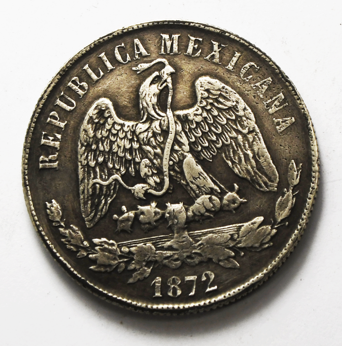 1872 Go S Mexico Second Republic Un Peso KM# 408.4