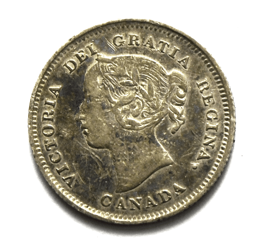 1891 Canada 5c Silver Five Cents KM# 2