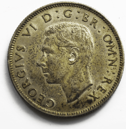 1944 Great Britain Silver One Florin Two Shillings Coin KM# 855