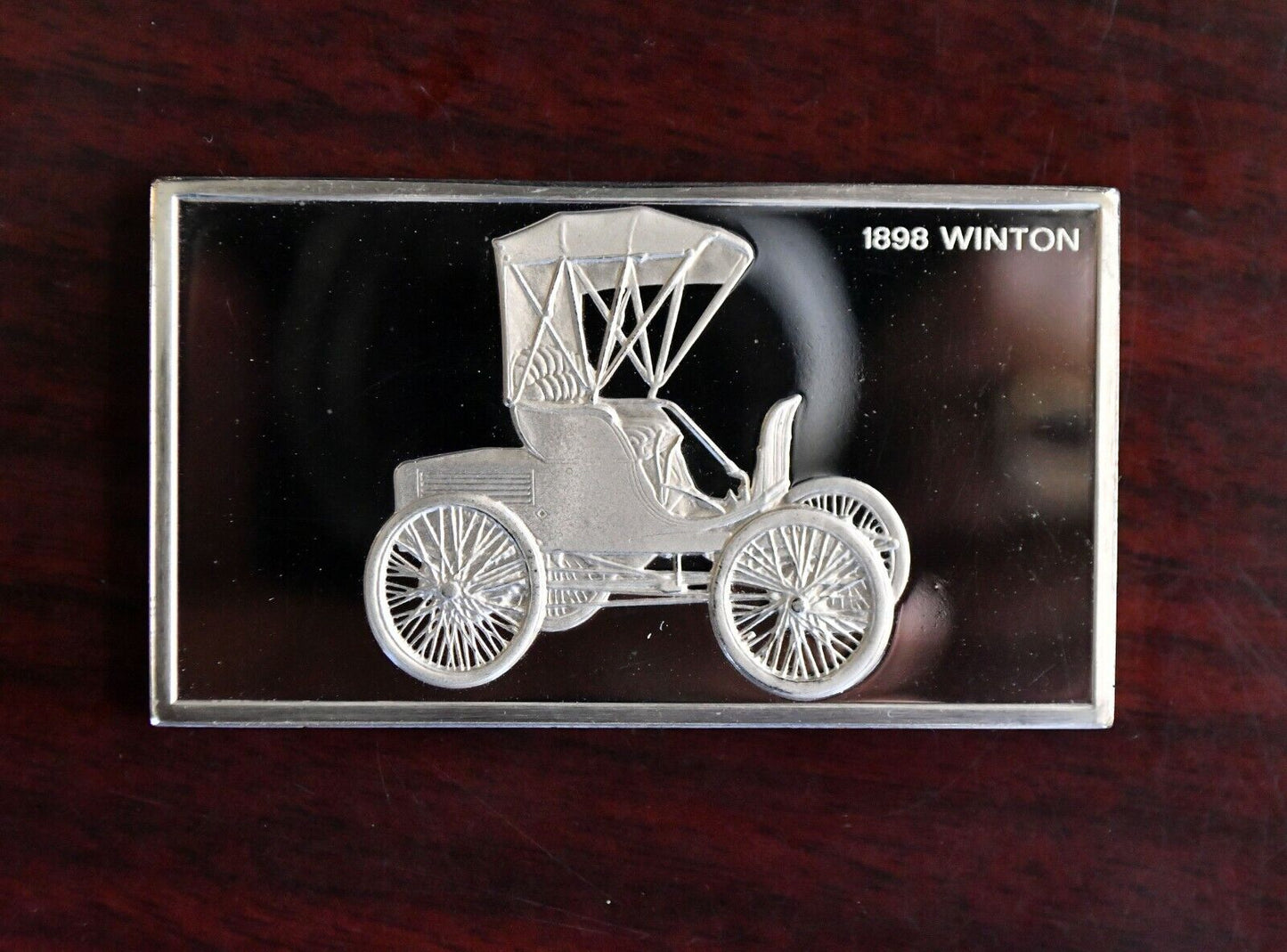 1898 Winton Centennial Car Ingot Collection 1000 Grain Sterling Franklin Mint