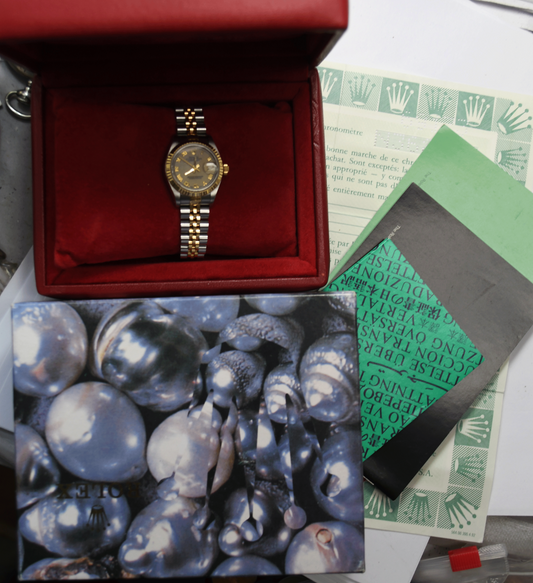 1991 Women's Rolex 69173 Datejust Ivory Roman Dial 26mm w Box & Papers