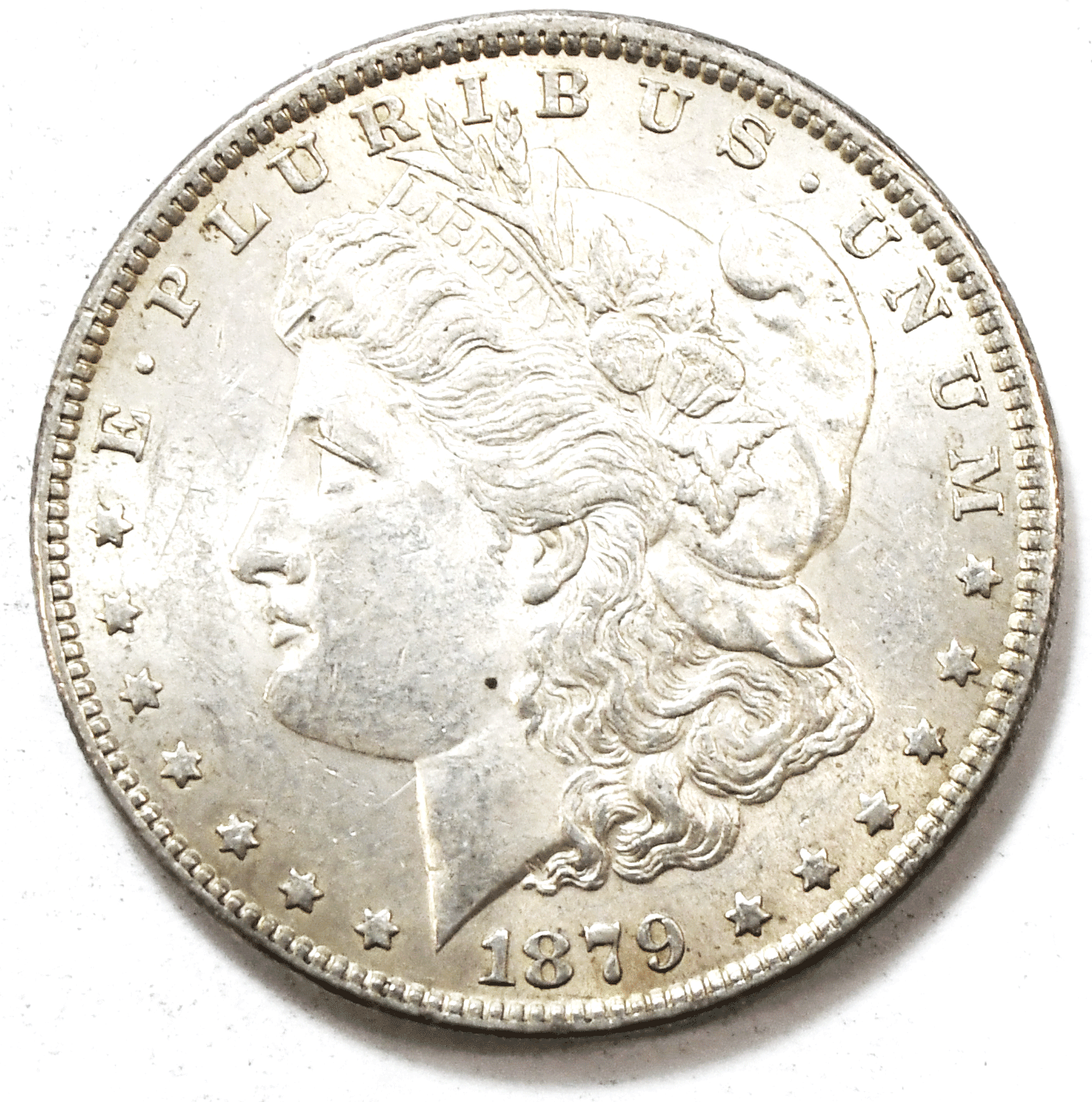 1879 $1 Morgan Silver One Dollar Philadelphia AU