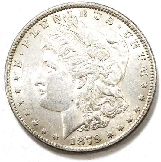 1879 $1 Morgan Silver One Dollar Philadelphia AU