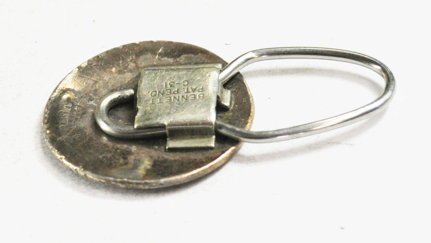 Sterling Silver Manuel Hoyungowa	Kokopelli 38mm Round Key Ring Chain
