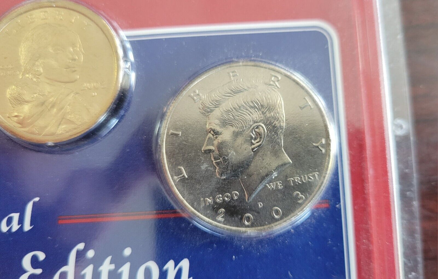 2003 P & D Uncirculated Kennedy Sacagawea Special Collector Edition 4 Coin Set