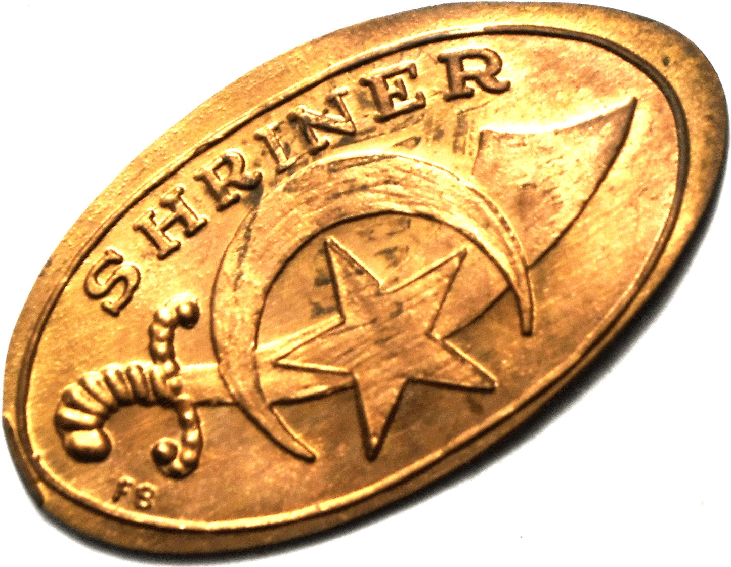 1963 1c Elongated Penny Shriner Scimitar