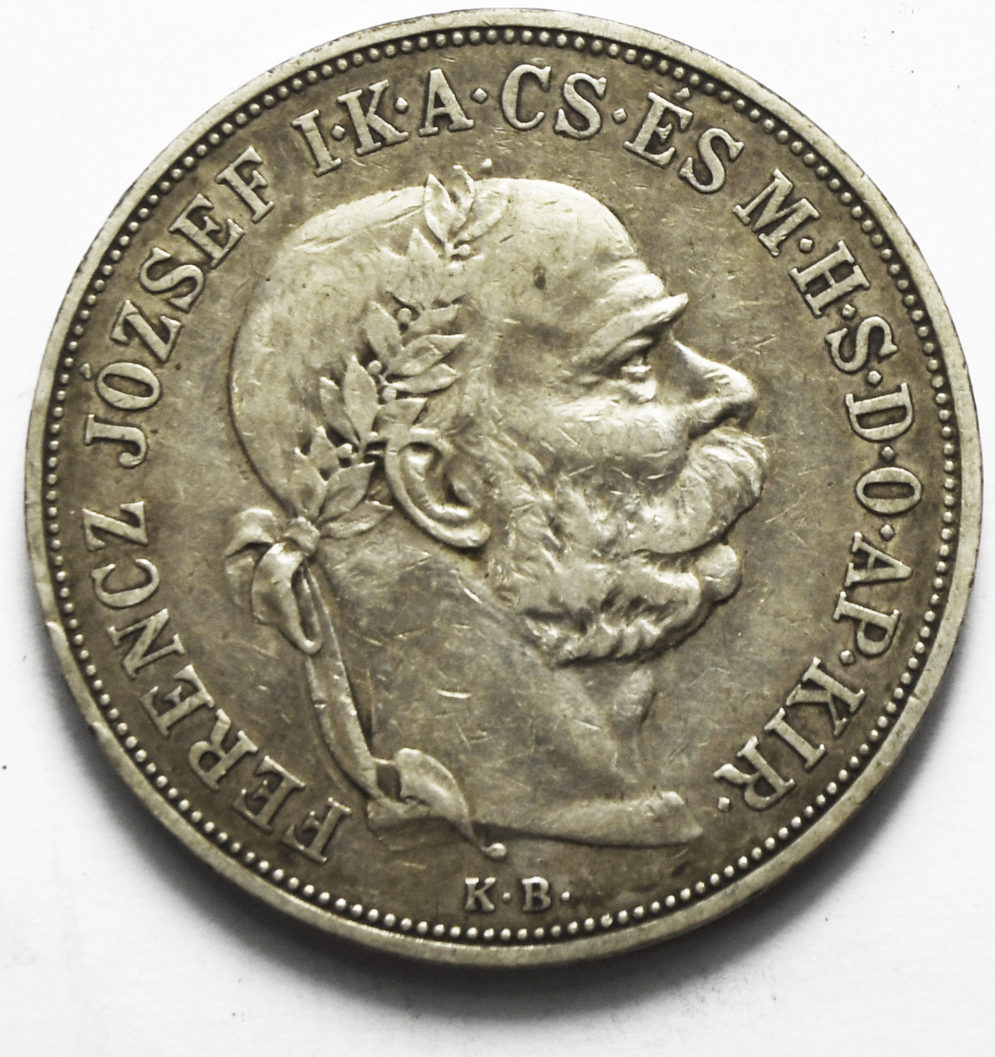 1900 KB Hungary 5 Five Korona Silver Coin KM# 488