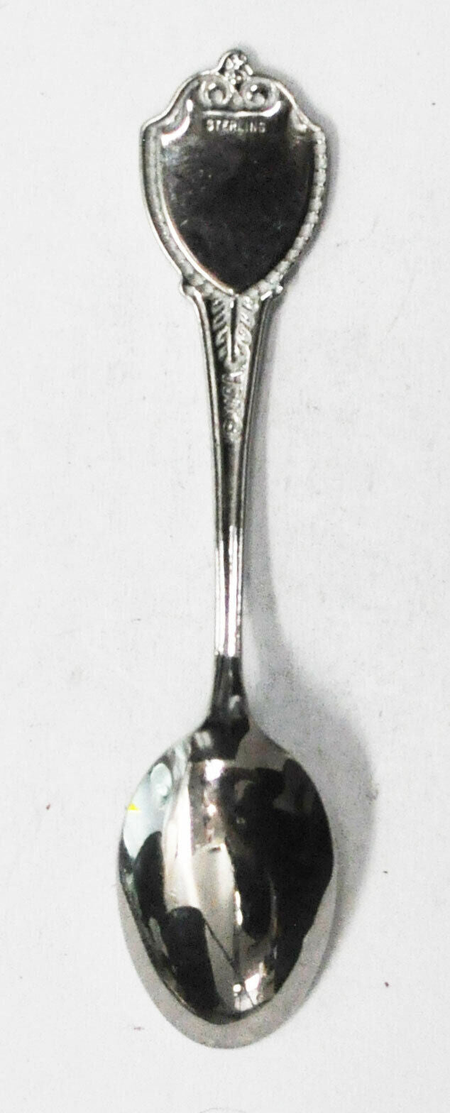 Sterling Silver Texas Lone Star State Enamel Souvenir Spoon 3-3/8"