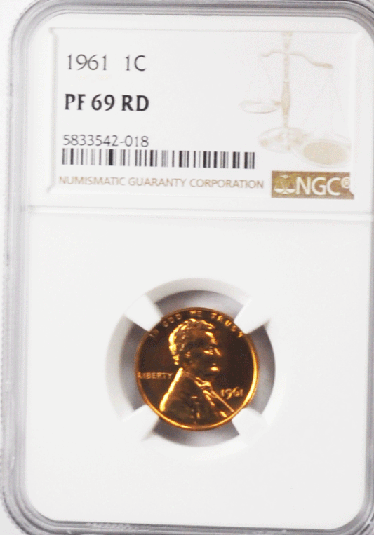 1961 1c Proof Lincoln Memorial Cent One Penny NGC PF69 Gem Uncirculated