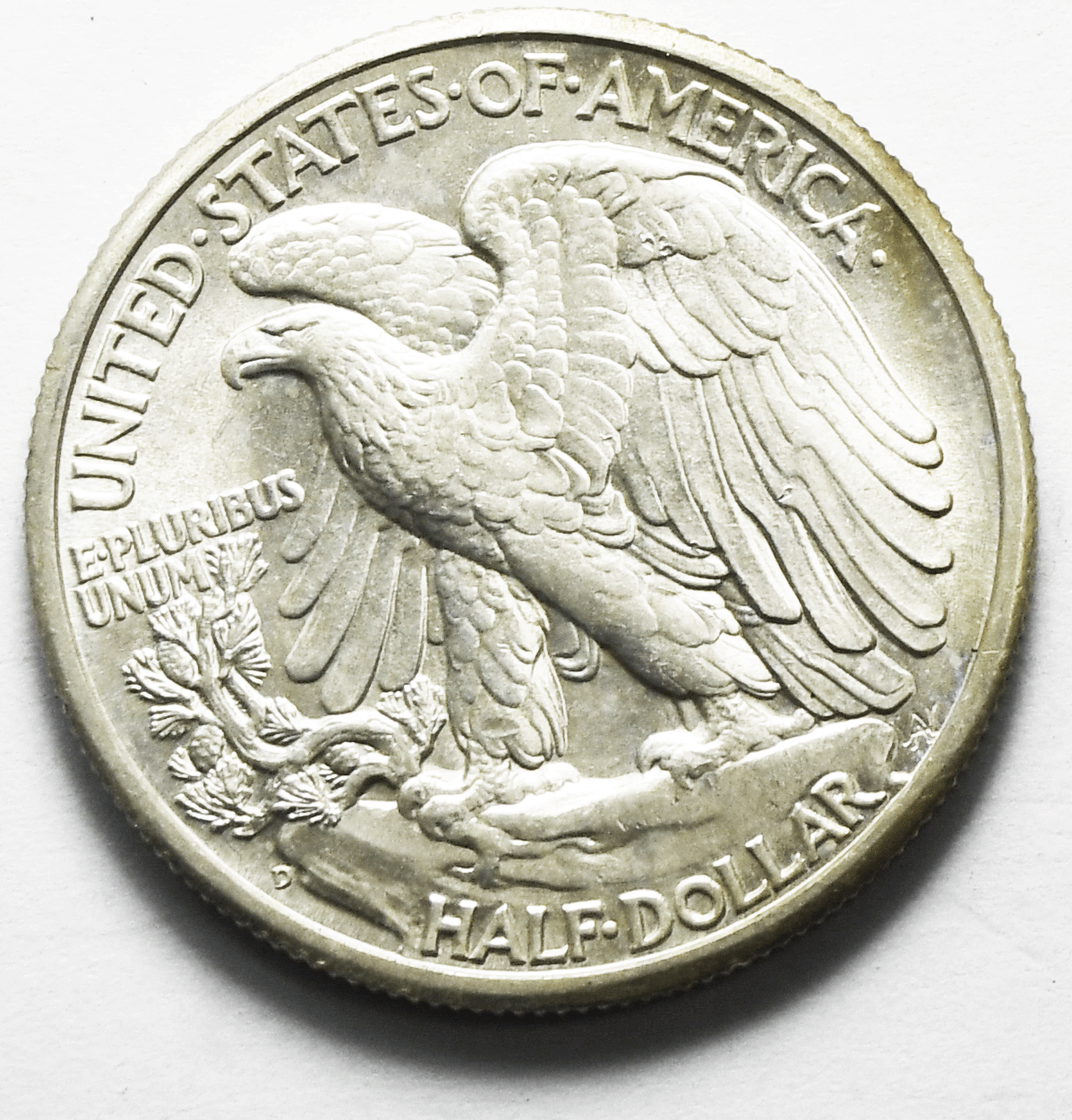 1945 D 50c Walking Liberty Silver Half Dollar Denver Uncirculated