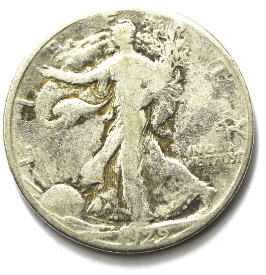 1929 S 50c Walking Half Dollar Silver Fifty Cents San Francisco