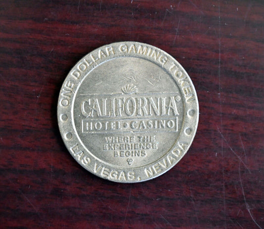 California Hotel Casino One Dollar Gaming Slot Token Las Vegas Nevada Original