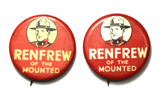 Renfrew of the Mounted Red Pinbacks Set of 2 Round 32mm Buttons