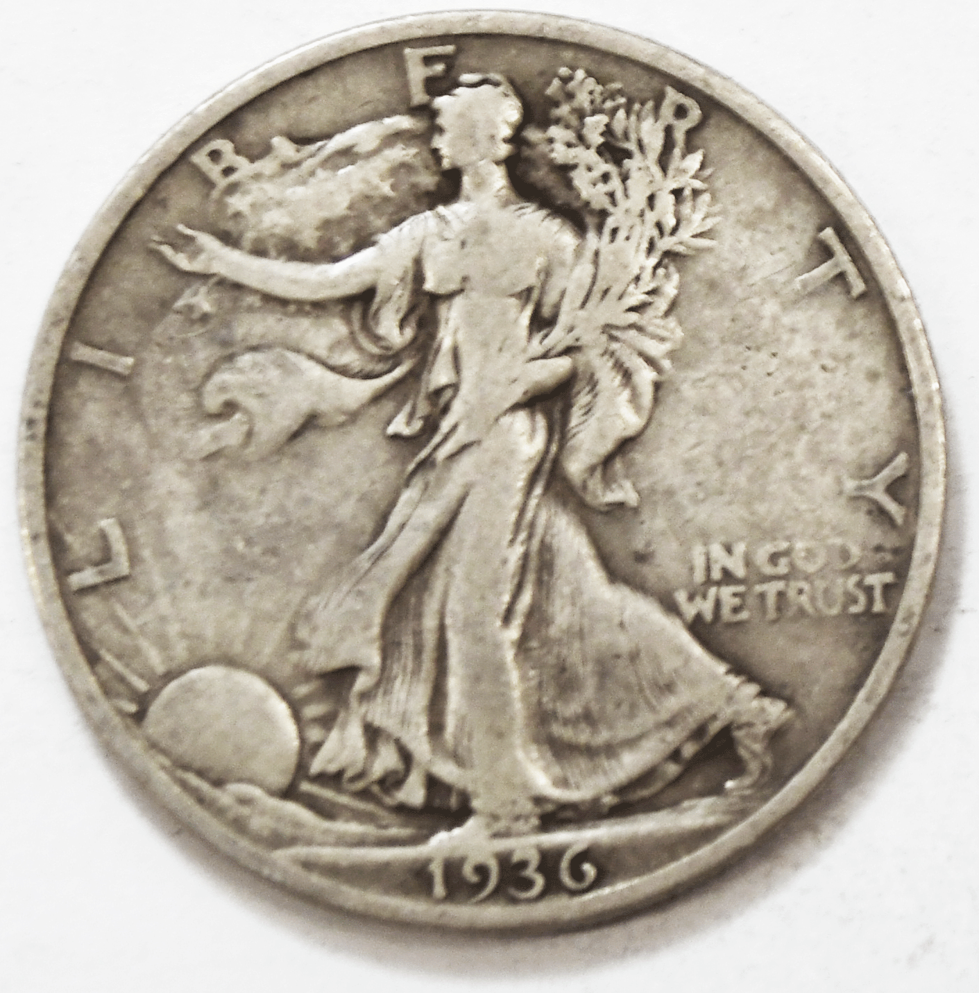 1936 S 50c Walking Liberty Silver Half Dollar Fifty Cents San Francisco