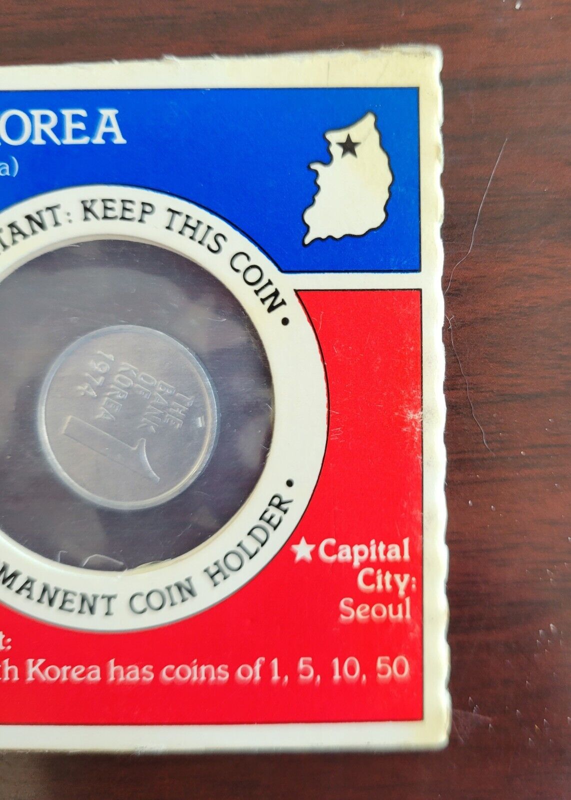 1989 Super Golden Crisp Cereal Box South Korea 1 Won Coins of the World Sealed