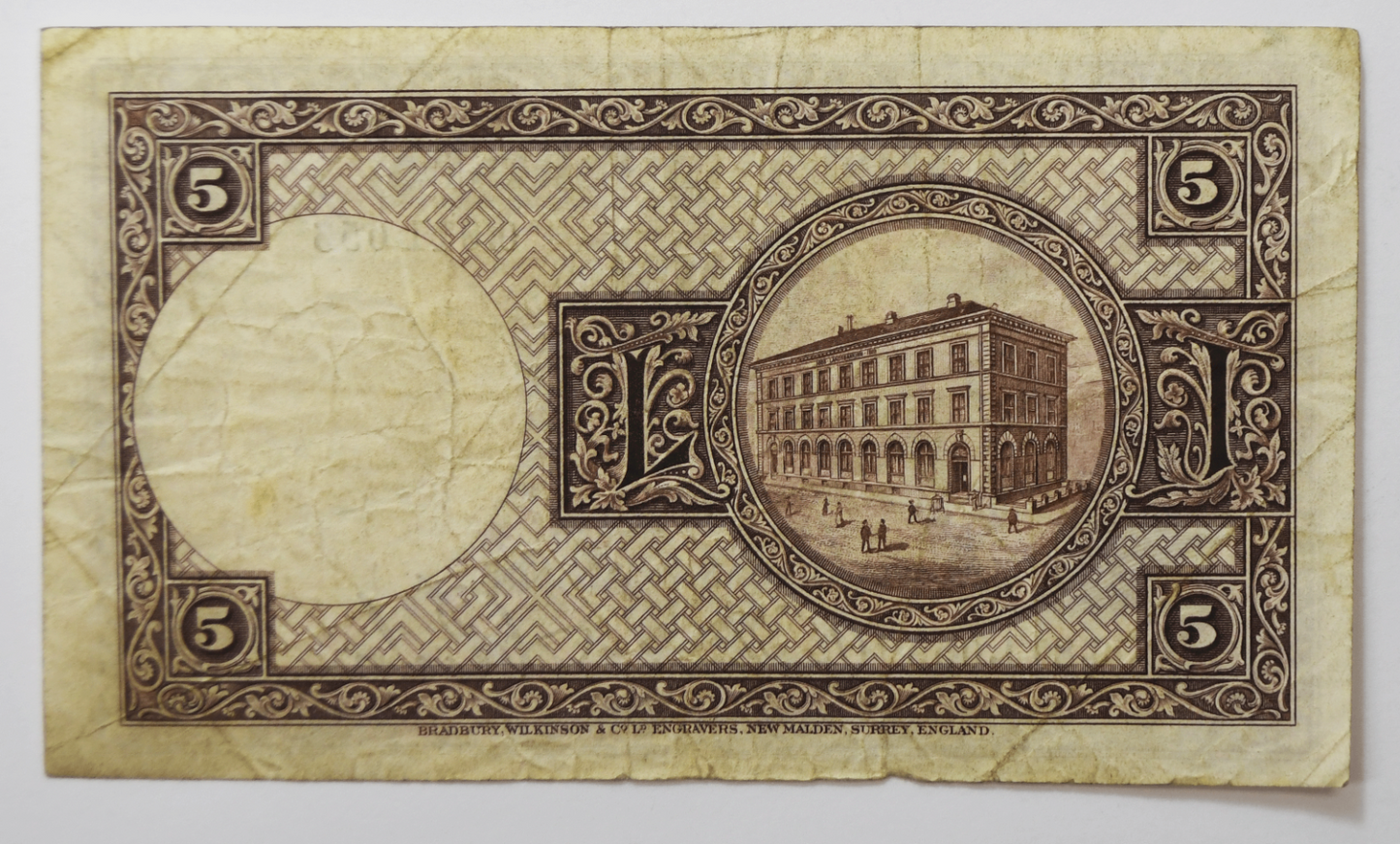 1928 Landsbanki Islands Iceland Fimm 5 Kronur Note 0.811.053