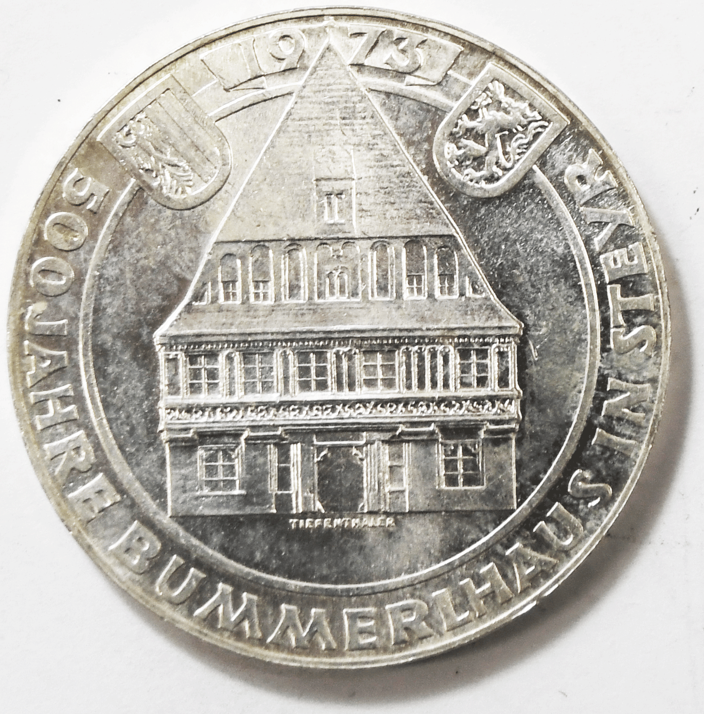 1973 Austria 50 Fifty Schilling Silver Coin KM# 2916 Bummerl House Uncirculated